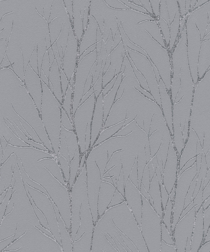 Diani Pewter Metallic Tree Wallpaper by Advantage Bali Covers about 57.8 square feet 21-in by 33-ft long roll Unpasted 25.2 - Fabric Carolina -