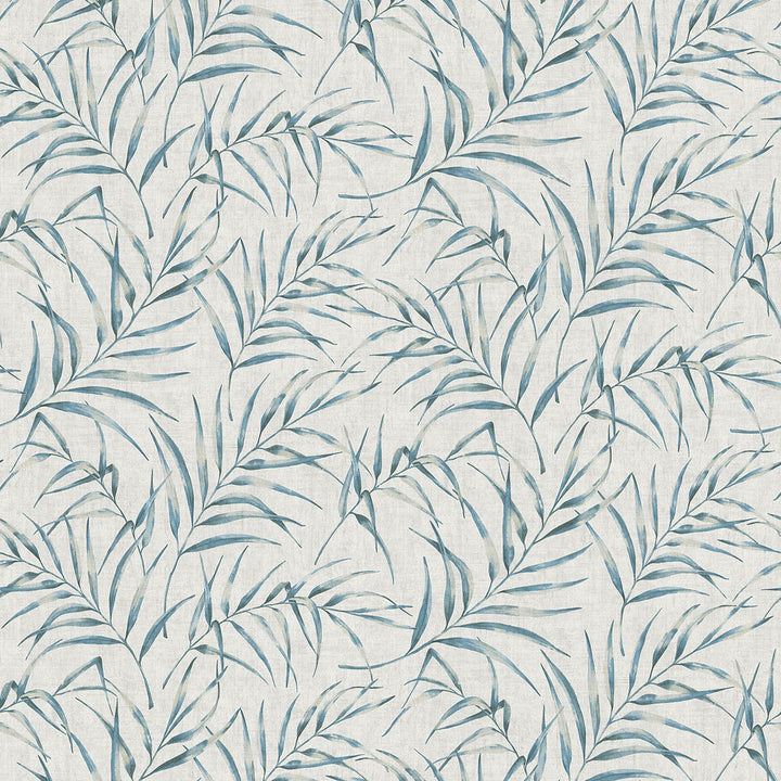 Lani Blue Fronds Wallpaper by Advantage Bali Covers about 57.8 square feet 21-in by 33-ft long roll Unpasted 25.2 - Fabric Carolina -