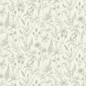 Nami Olive Floral Wallpaper by Advantage