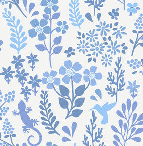 Karina Blue Meadow Wallpaper by Advantage