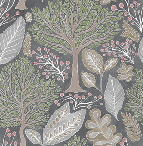 Kiah Grey Forest Wallpaper by Advantage