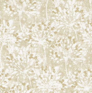 Dori Gold Painterly Floral Wallpaper by Advantage