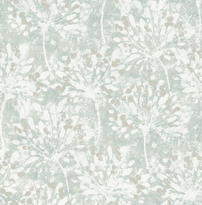 Dori Light Green Painterly Floral Wallpaper by Advantage