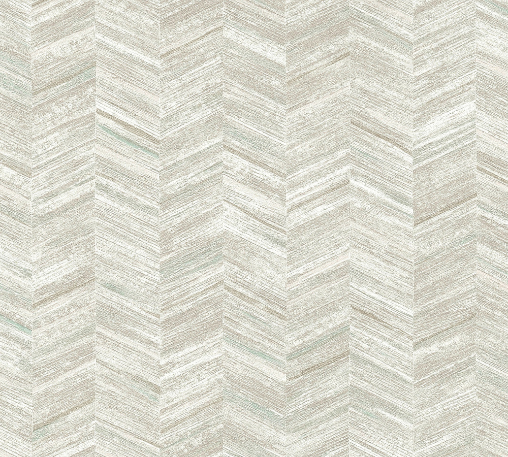 Tatlin Grey Chevron Wallpaper by Advantage Splash Covers about 57.5 square feet 20.9-in by 33-ft long roll Unpasted 12.6 - Fabric Carolina -