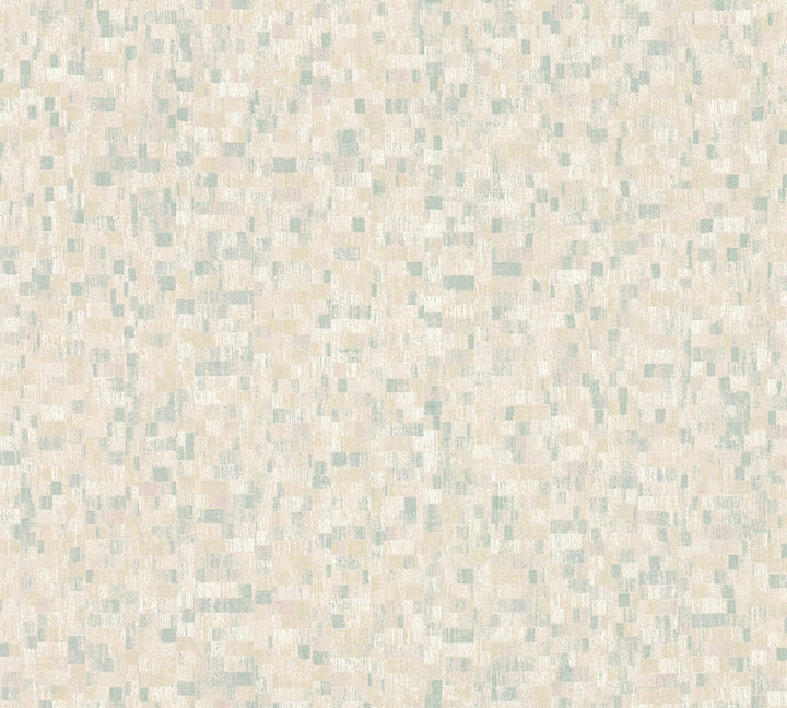 Albers Teal Squares Wallpaper by Advantage Splash Covers about 57.5 square feet 20.9-in by 33-ft long roll Unpasted 0 - Fabric Carolina -