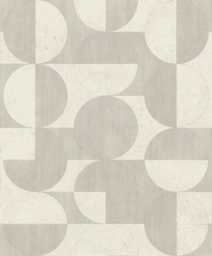 Barcelo Light Grey Circles Wallpaper by Advantage Splash Covers about 57.5 square feet 20.9-in by 33-ft long roll Unpasted 15.7 - Fabric Carolina -