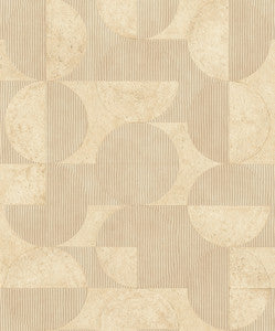 Barcelo Light Brown Circles Wallpaper by Advantage