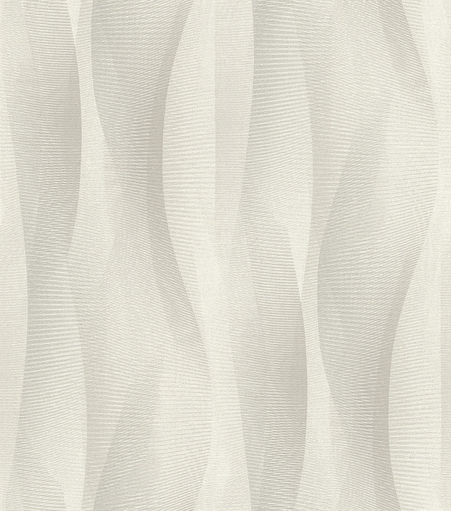 Currin Light Grey Wave Wallpaper by Advantage Splash Covers about 57.5 square feet 20.9-in by 33-ft long roll Unpasted 23.6 - Fabric Carolina -