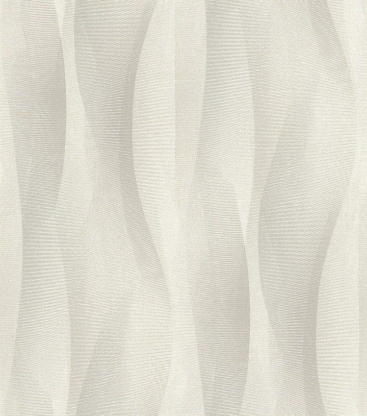 Currin Light Grey Wave Wallpaper by Advantage Splash Covers about 57.5 square feet 20.9-in by 33-ft long roll Unpasted 23.6 - Fabric Carolina -