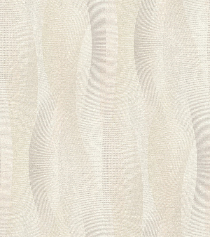 Currin Neutral Wave Wallpaper by Advantage Splash Covers about 57.5 square feet 20.9-in by 33-ft long roll Unpasted 23.6 - Fabric Carolina -