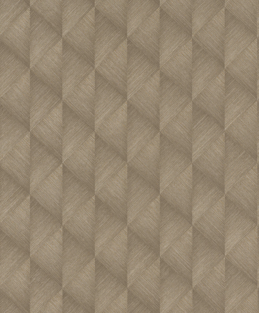 Miro Brown Geo Wallpaper by Advantage Splash Covers about 57.5 square feet 20.9-in by 33-ft long roll Unpasted 5 - Fabric Carolina -