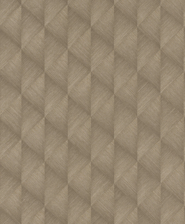 Miro Brown Geo Wallpaper by Advantage Splash Covers about 57.5 square feet 20.9-in by 33-ft long roll Unpasted 5 - Fabric Carolina -