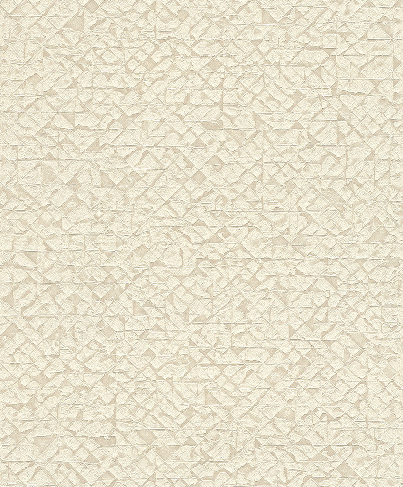 Arbus Cream Geo Wallpaper by Advantage Splash Covers about 57.5 square feet 20.9-in by 33-ft long roll Unpasted 0 - Fabric Carolina -