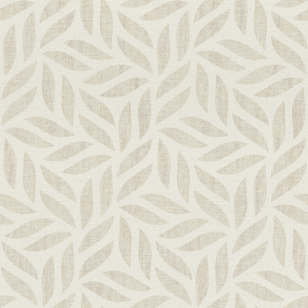 Sagano Taupe Leaf Wallpaper by Advantage Splash Covers about 57.5 square feet 20.9-in by 33-ft long roll Unpasted 20.9 - Fabric Carolina -