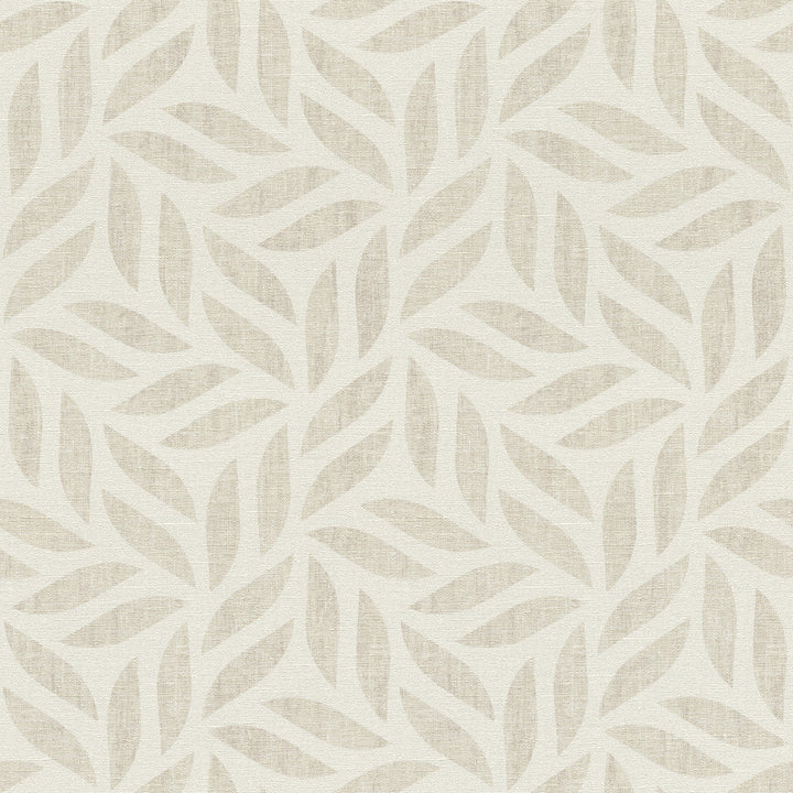Sagano Taupe Leaf Wallpaper by Advantage Splash Covers about 57.5 square feet 20.9-in by 33-ft long roll Unpasted 20.9 - Fabric Carolina -