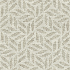 Sagano Light Grey Leaf Wallpaper by Advantage
