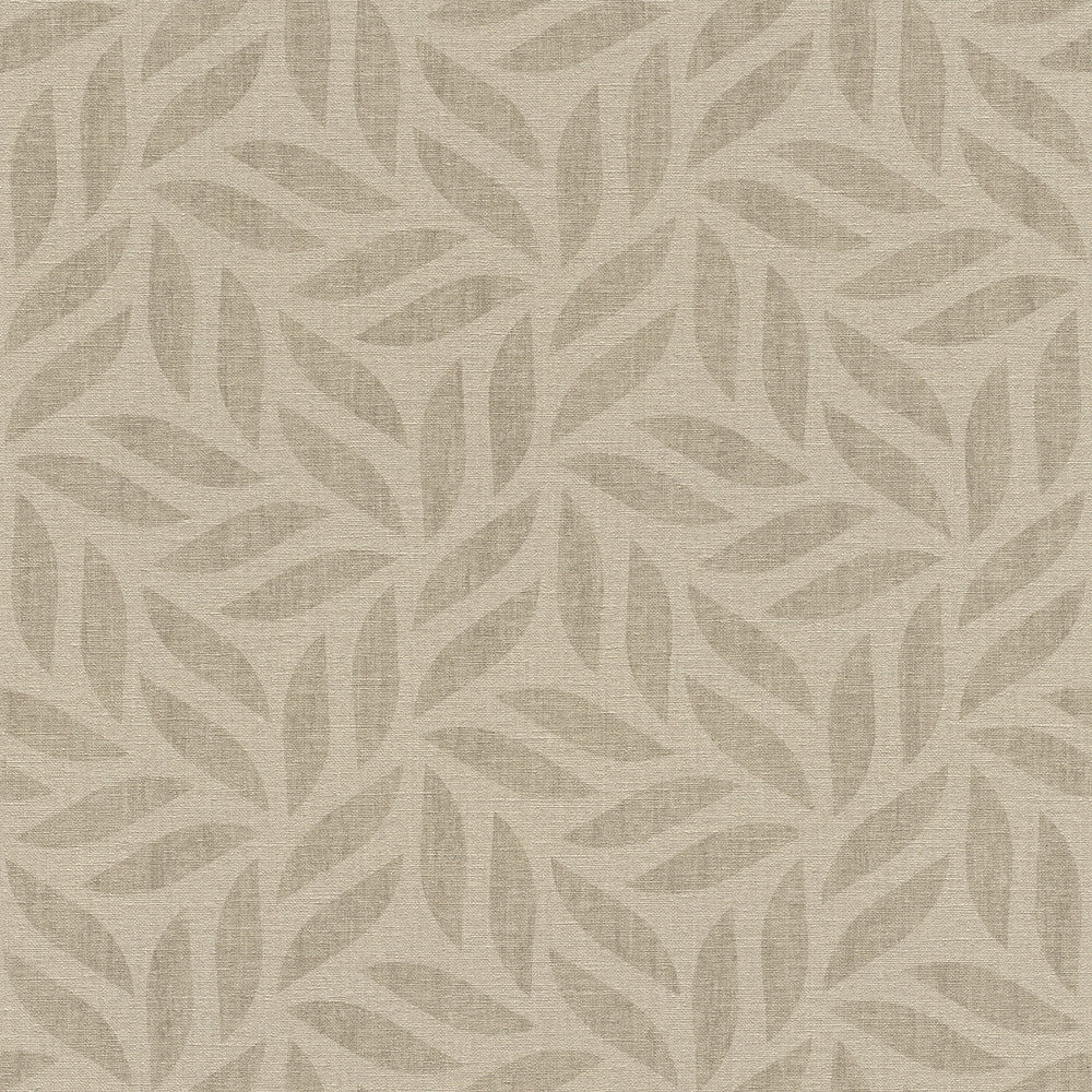 Sagano Light Brown Leaf Wallpaper by Advantage Splash Covers about 57.5 square feet 20.9-in by 33-ft long roll Unpasted 20.9 - Fabric Carolina -