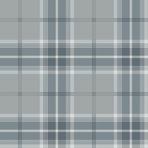 Sala Blue Plaid Wallpaper by Advantage