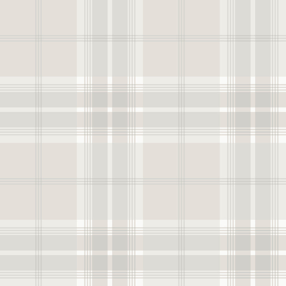 Sala White Plaid Wallpaper by Advantage Splash Covers about 57.5 square feet 20.9-in by 33-ft long roll Unpasted 20.9 - Fabric Carolina -