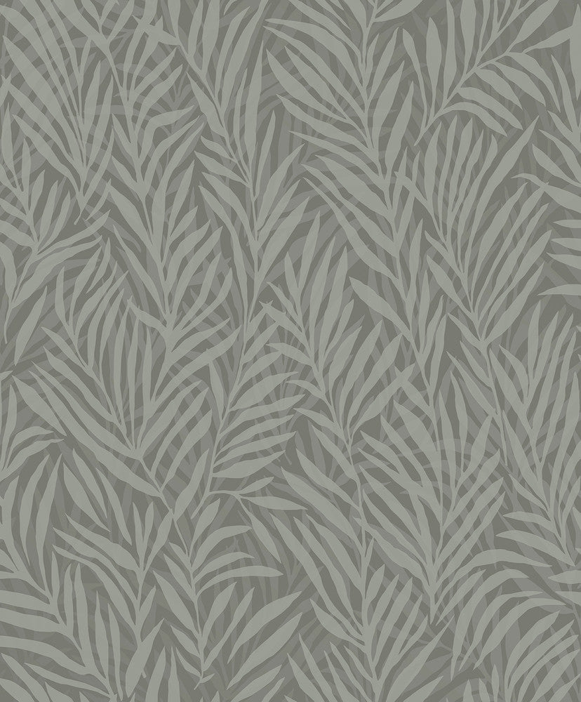 Holzer Dark Green Fern Wallpaper by Advantage Splash Covers about 57.5 square feet 20.9-in by 33-ft long roll Unpasted 12.6 - Fabric Carolina -