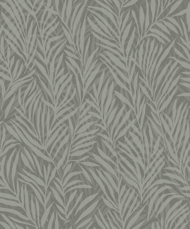 Holzer Dark Green Fern Wallpaper by Advantage Splash Covers about 57.5 square feet 20.9-in by 33-ft long roll Unpasted 12.6 - Fabric Carolina -
