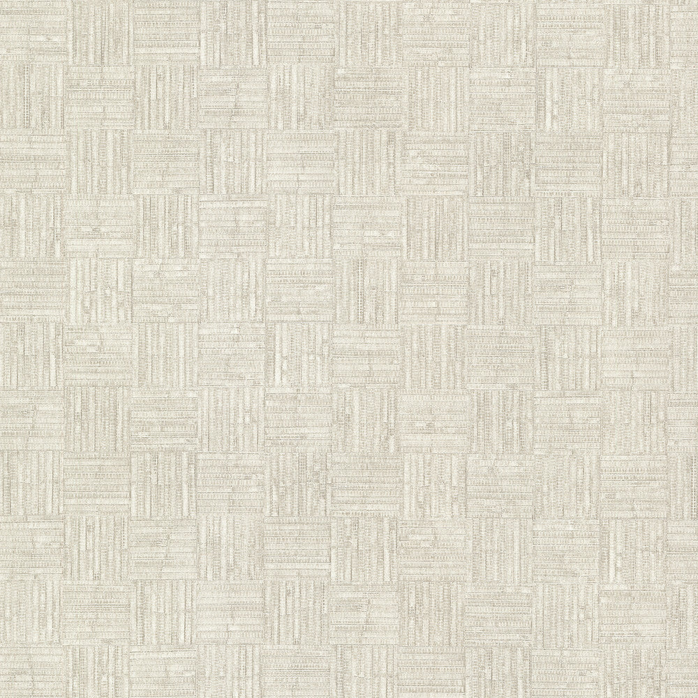 Thea Cream Geometric Wallpaper by Warner Warner XI Naturals & Grasscloths Covers about 60.8 square feet 27-in by 27-ft long roll Unpasted 0 - Fabric Carolina -