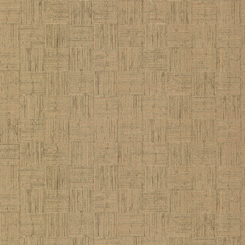 Thea Gold Geometric Wallpaper by Warner Warner XI Naturals & Grasscloths Covers about 60.8 square feet 27-in by 27-ft long roll Unpasted 0 - Fabric Carolina -