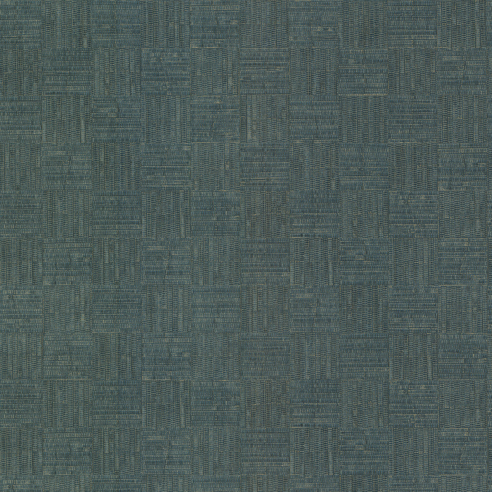 Thea Blue Geometric Wallpaper by Warner Warner XI Naturals & Grasscloths Covers about 60.8 square feet 27-in by 27-ft long roll Unpasted 0 - Fabric Carolina -
