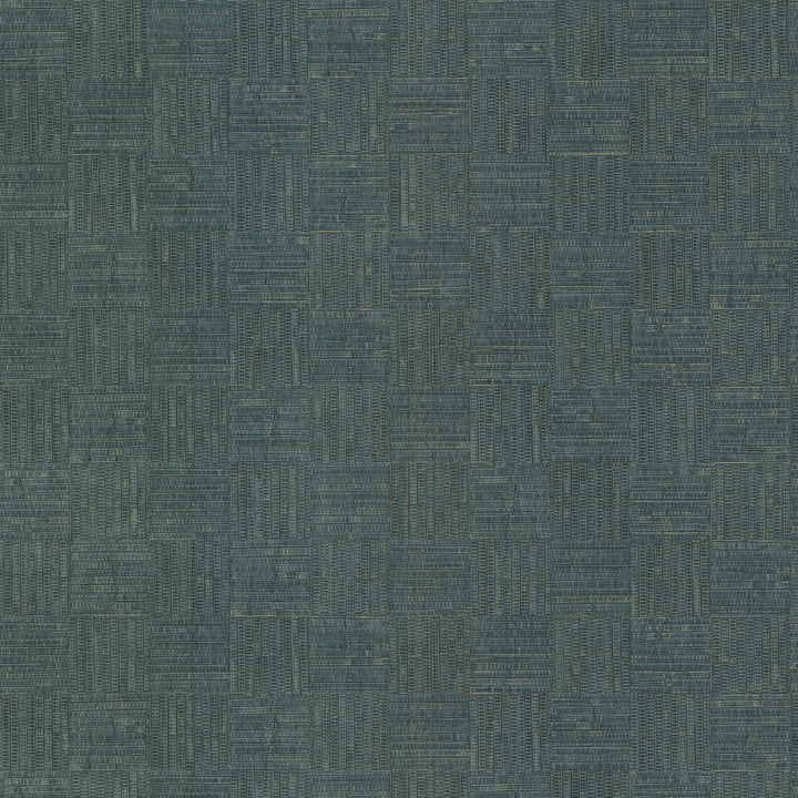 Thea Blue Geometric Wallpaper by Warner Warner XI Naturals & Grasscloths Covers about 60.8 square feet 27-in by 27-ft long roll Unpasted 0 - Fabric Carolina -