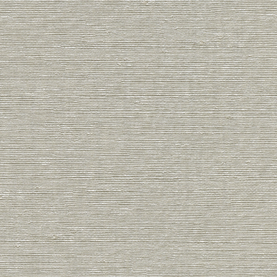 Aspero Light Grey Faux Grasscloth Wallpaper by Warner Designer