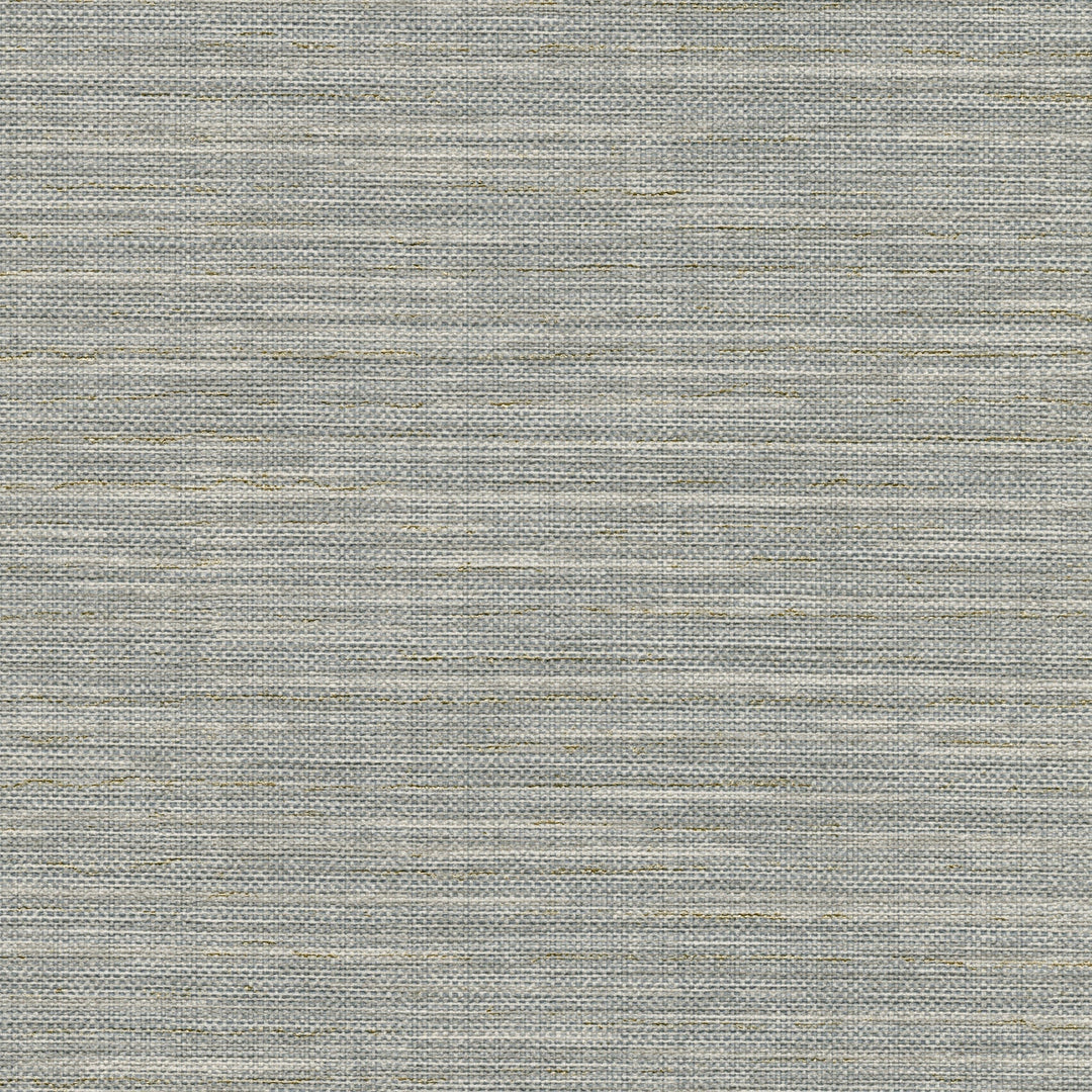 Bay Ridge Grey Faux Grasscloth Wallpaper by Warner Designer