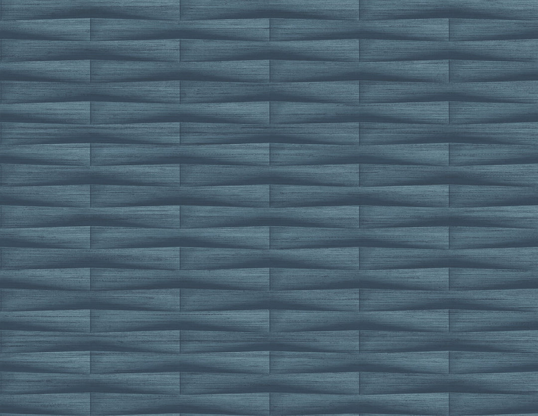 Gator Blue Geometric Stripe Wallpaper by A-Street Prints Designer