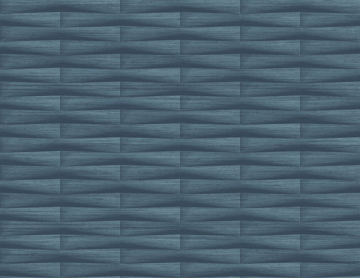 Gator Blue Geometric Stripe Wallpaper by A-Street Prints Designer