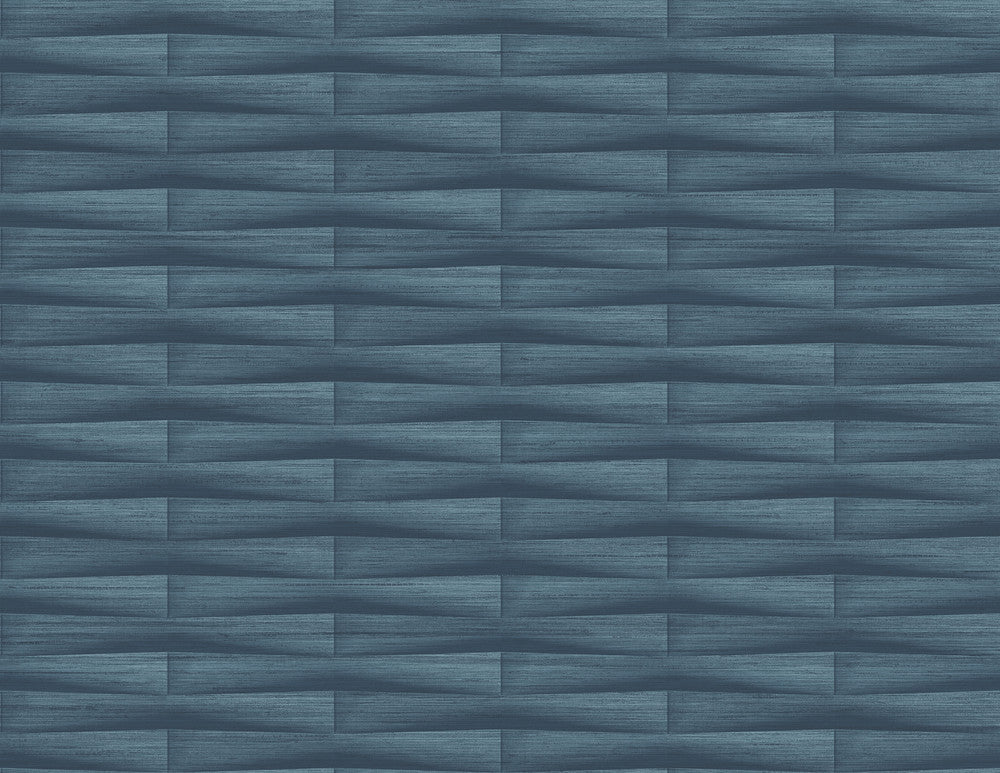 Gator Blue Geometric Stripe Wallpaper by A-Street Prints Inlay Covers about 60.8 square feet 27-in by 27-ft long roll Unpasted 10.4 - Fabric Carolina -