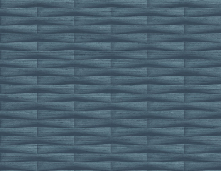 Gator Blue Geometric Stripe Wallpaper by A-Street Prints Inlay Covers about 60.8 square feet 27-in by 27-ft long roll Unpasted 10.4 - Fabric Carolina -