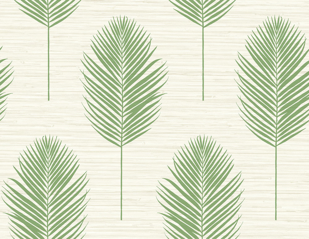 Bali Green Fern Wallpaper by A-Street Prints Inlay Covers about 60.8 square feet 27-in by 27-ft long roll Unpasted 20.9 - Fabric Carolina -