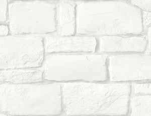 Casablanca White Stone Wallpaper by A-Street Prints
