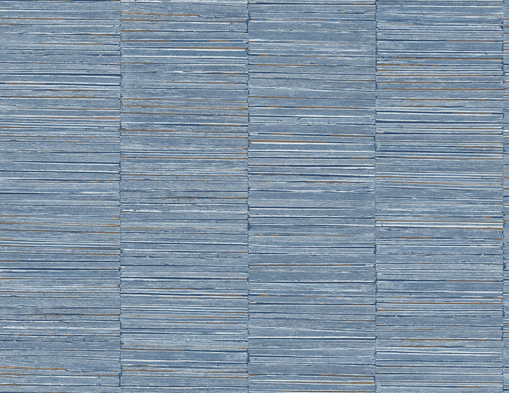 Jenga Blue Striped Column Wallpaper by A-Street Prints Inlay Covers about 60.8 square feet 27-in by 27-ft long roll Unpasted 20.9 - Fabric Carolina -
