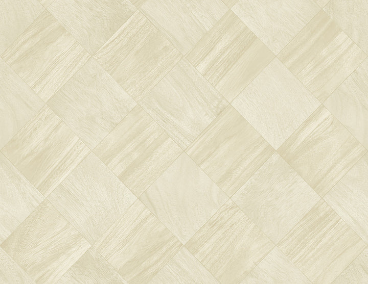 Thriller Cream Wood Tile Wallpaper by A-Street Prints Inlay Covers about 60.8 square feet 27-in by 27-ft long roll Unpasted 20.9 - Fabric Carolina -