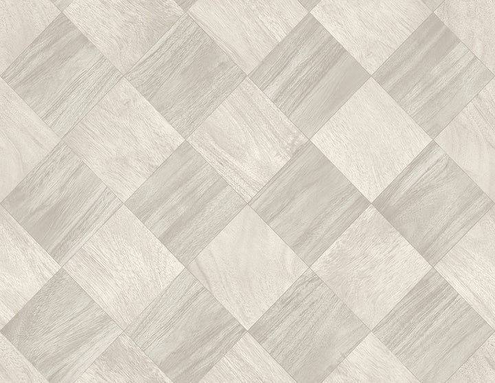Thriller Light Grey Wood Tile Wallpaper by A-Street Prints Inlay Covers about 60.8 square feet 27-in by 27-ft long roll Unpasted 20.9 - Fabric Carolina -