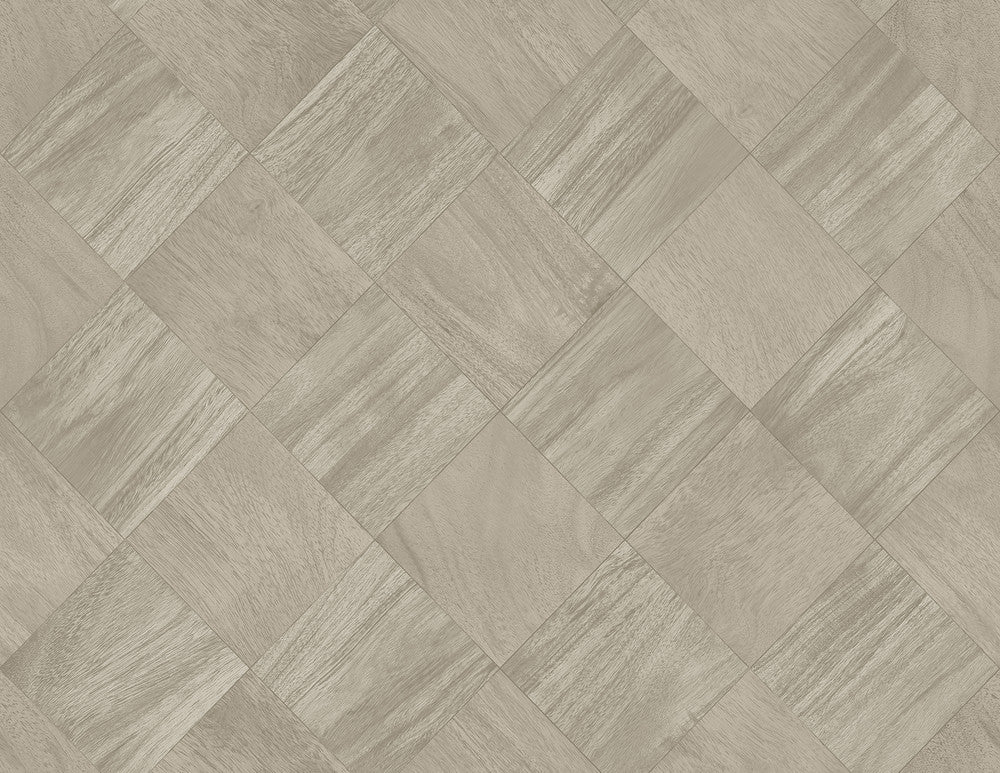 Thriller Grey Wood Tile Wallpaper by A-Street Prints Inlay Covers about 60.8 square feet 27-in by 27-ft long roll Unpasted 20.9 - Fabric Carolina -