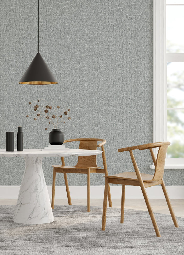 Snuggle Grey Woven Texture Wallpaper by A-Street Prints Designer