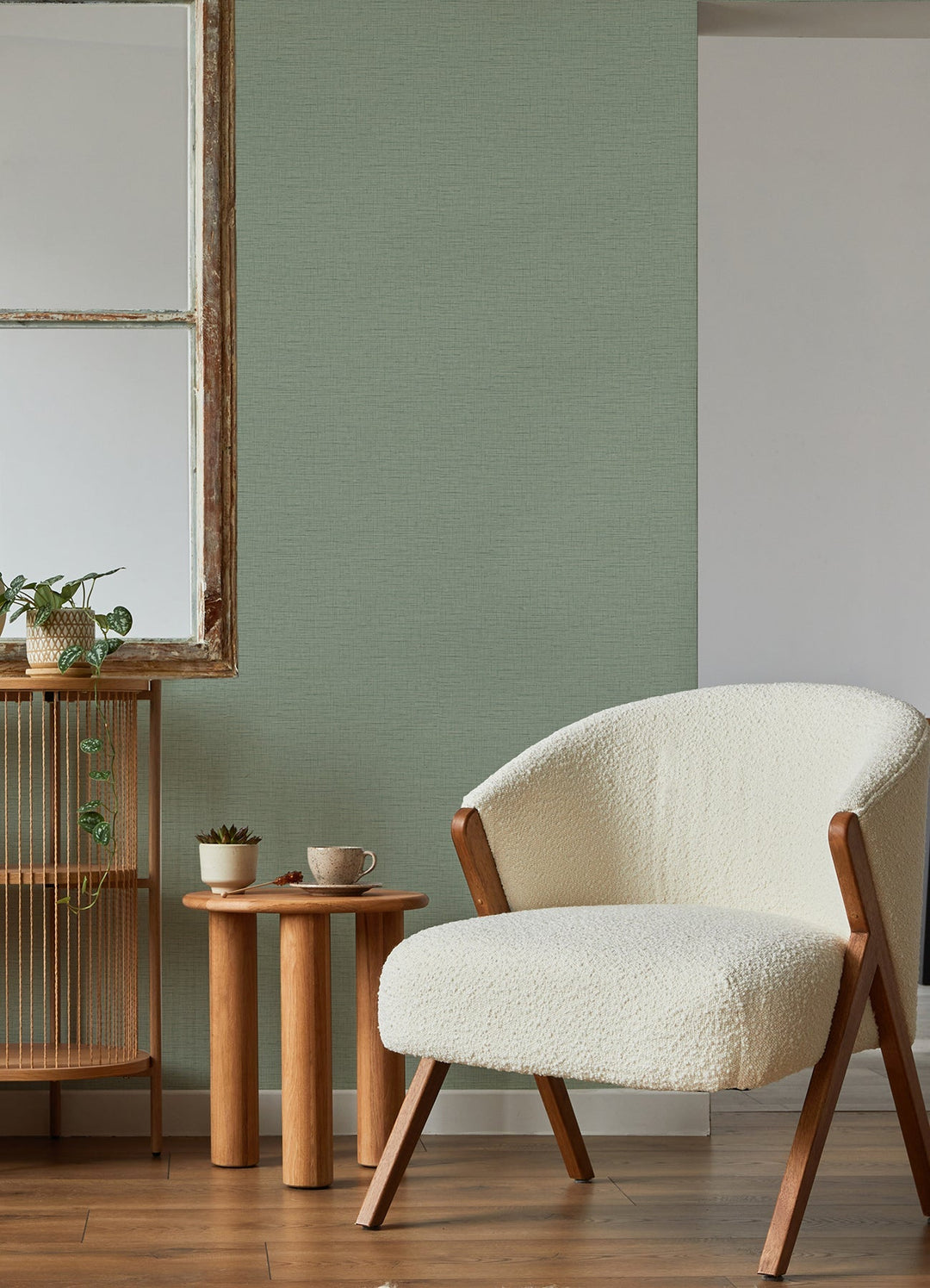 Salamander Light Green Woven Wallpaper by A-Street Prints Designer