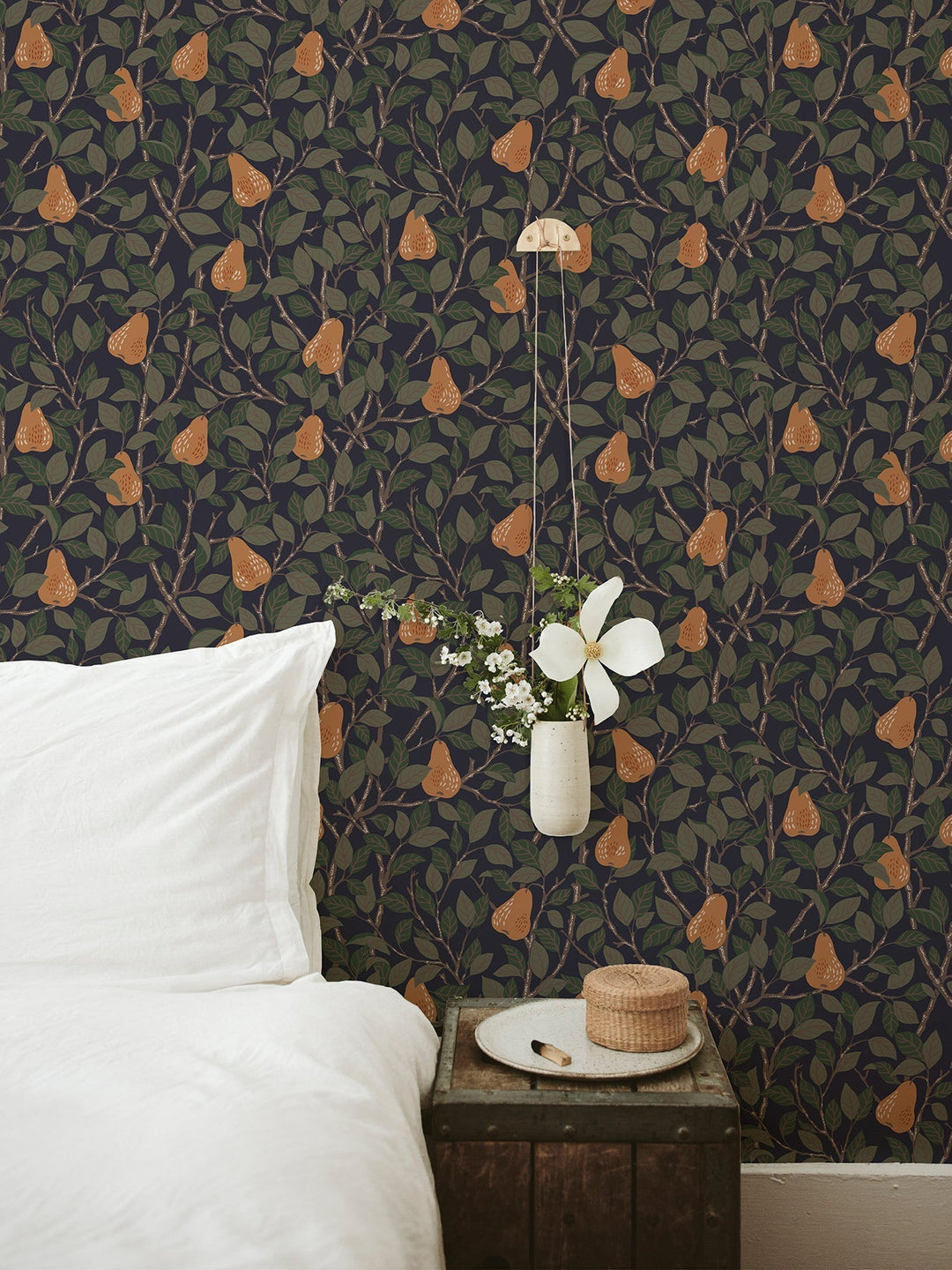 Pirum Navy Pear Wallpaper by A-Street Prints Designer