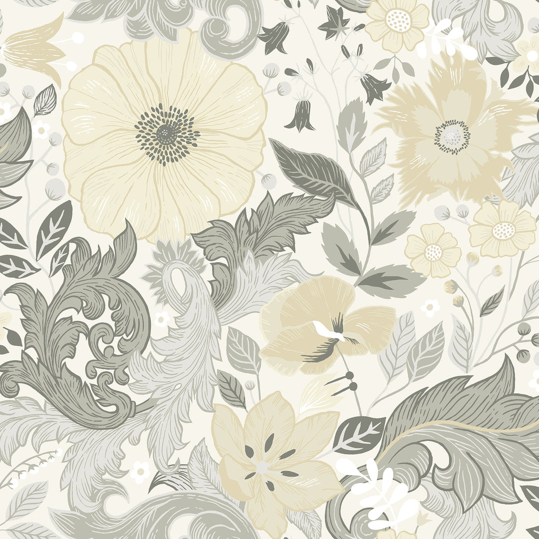Victoria Pastel Floral Nouveau Wallpaper by A-Street Prints Designer