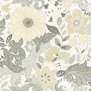 Victoria Pastel Floral Nouveau Wallpaper by A-Street Prints