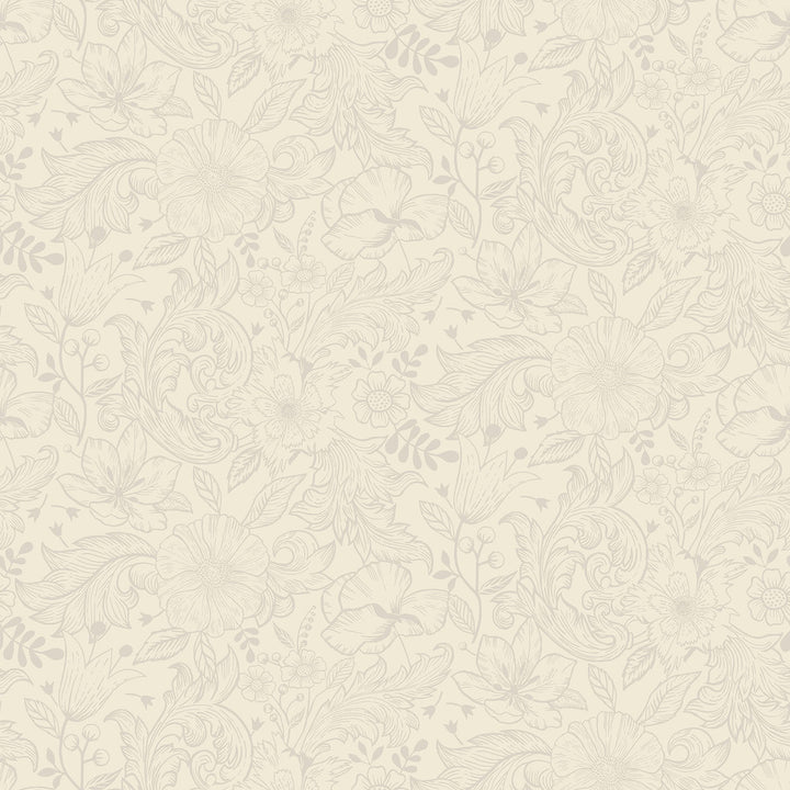 Wilma White Block Print Wallpaper by A-Street Prints Annelie Covers about 57.5 square feet 20.9-in by 33-ft long roll Unpasted 10.4 - Fabric Carolina -