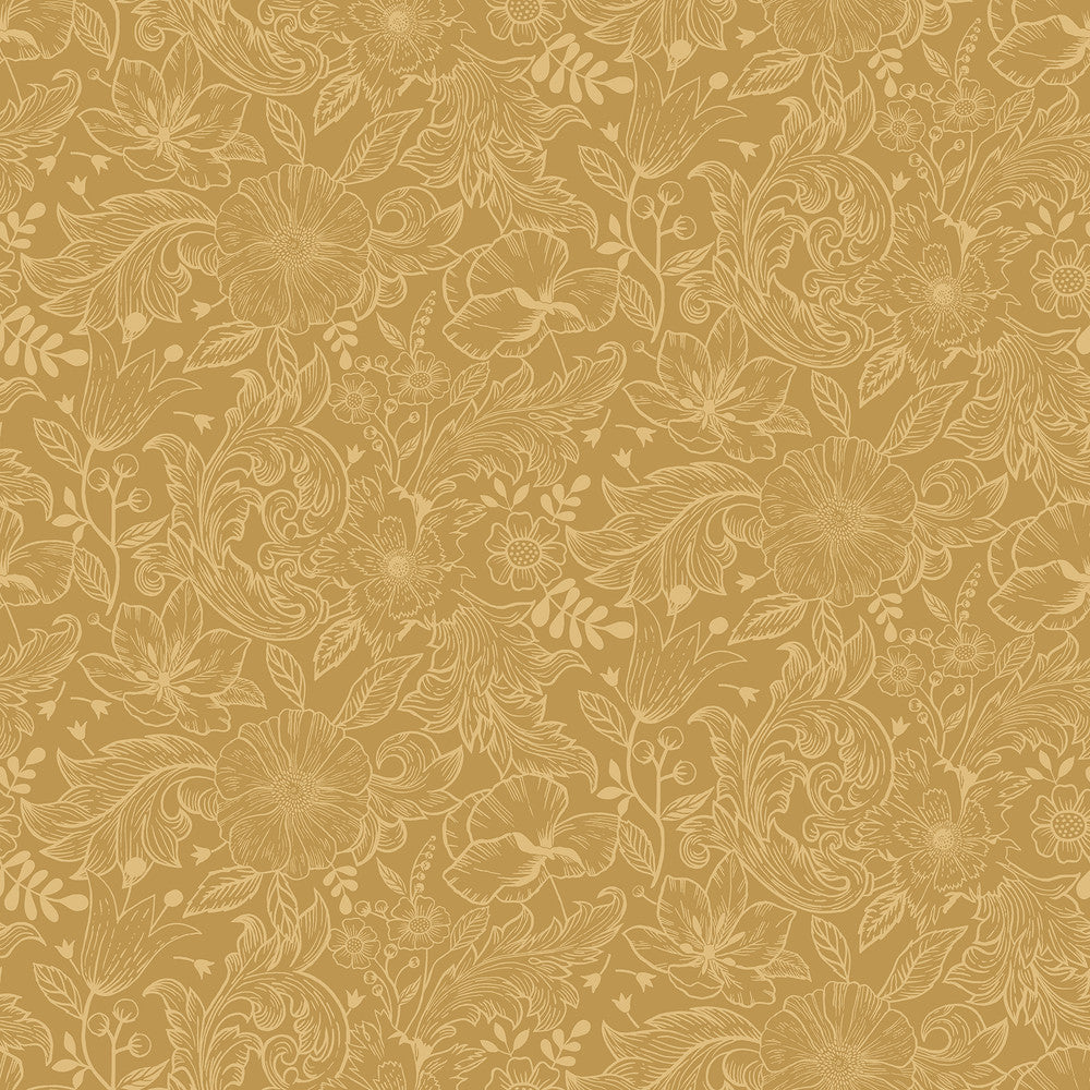 Wilma Yellow Block Print Wallpaper by A-Street Prints Annelie Covers about 57.5 square feet 20.9-in by 33-ft long roll Unpasted 10.4 - Fabric Carolina -