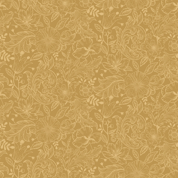 Wilma Yellow Block Print Wallpaper by A-Street Prints Annelie Covers about 57.5 square feet 20.9-in by 33-ft long roll Unpasted 10.4 - Fabric Carolina -