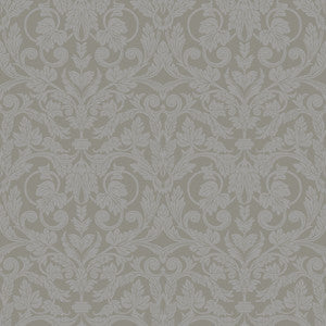 Rosali Grey Scroll Damask Wallpaper by A-Street Prints